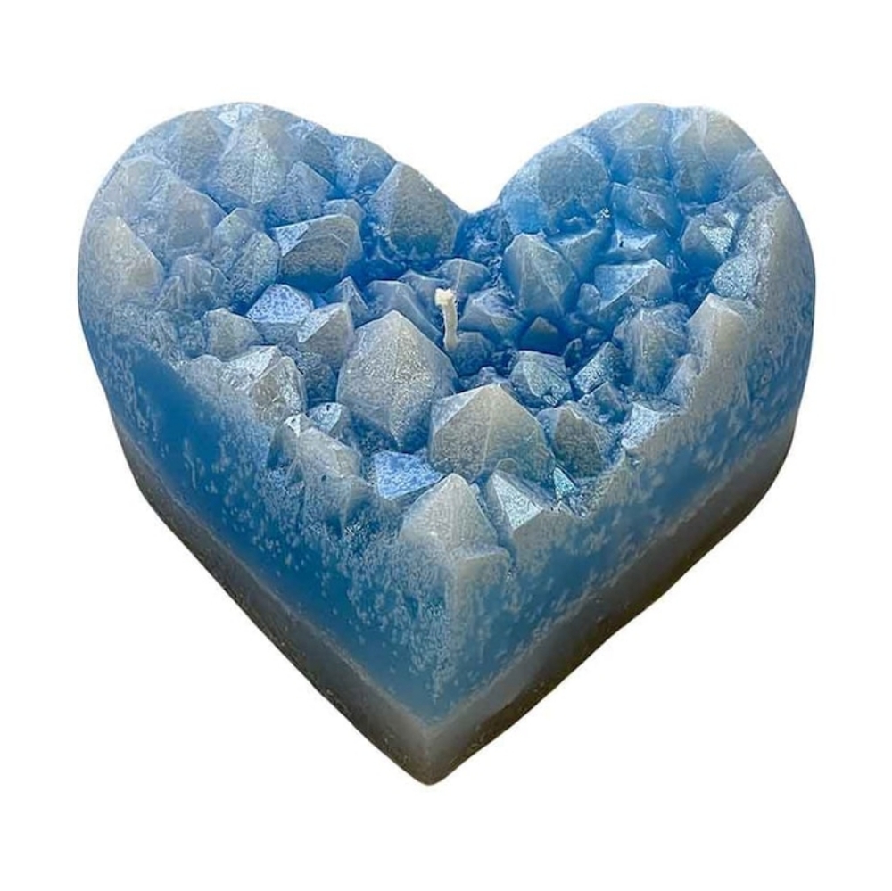 GEODE HEART Cluster Celestite (blue)